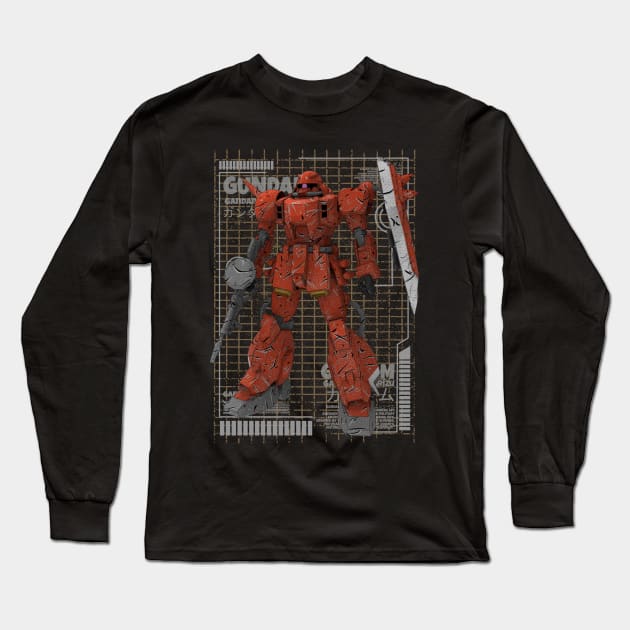 MS-06S Char's Zaku II Long Sleeve T-Shirt by gblackid